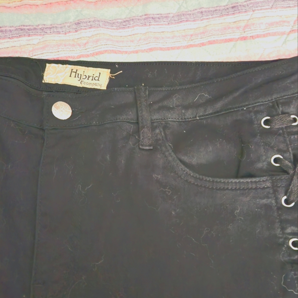 Womens size 16 lace up black capris - Picture 3 of 3